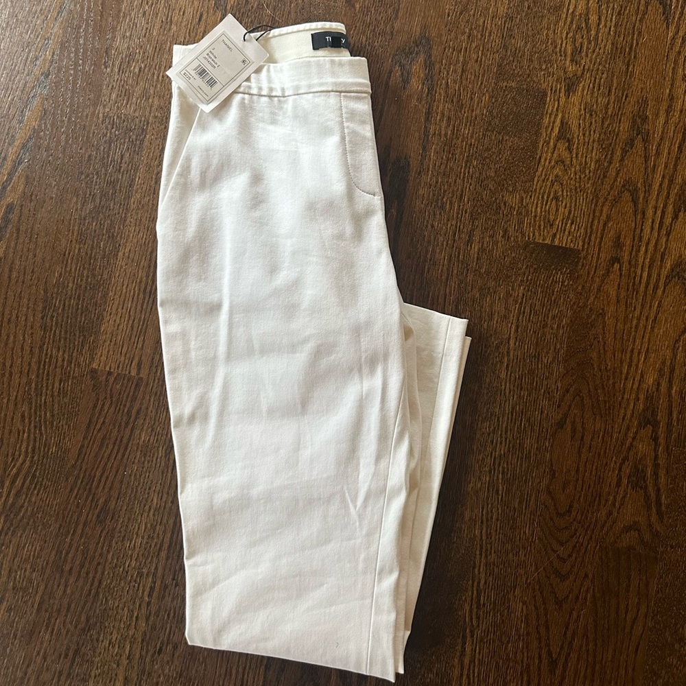 Theory Bistretch White Pants